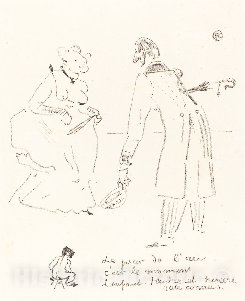 Art Print : Henri de Toulouse-Lautrec, New Year's Greeting (Le Compliment du Jour de l'an), 1897 - Vintage Wall Art
