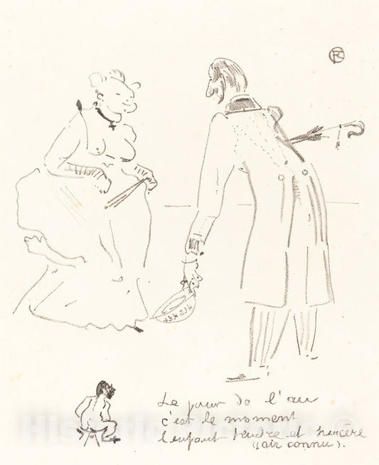 Art Print : Henri de Toulouse-Lautrec, New Year's Greeting (Le Compliment du Jour de l'an), 1897 - Vintage Wall Art