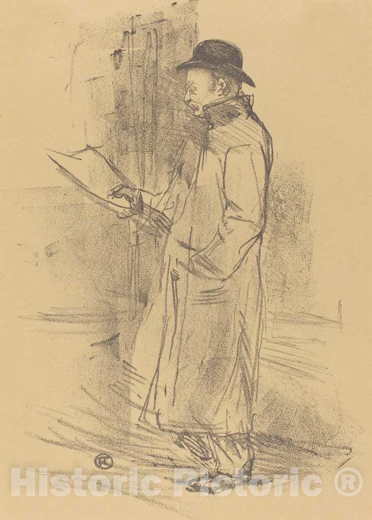 Art Print : Henri de Toulouse-Lautrec, Program for Benefice Gemier (Programme du BÃ©nÃ©fice GÃ©mier), 1897 - Vintage Wall Art