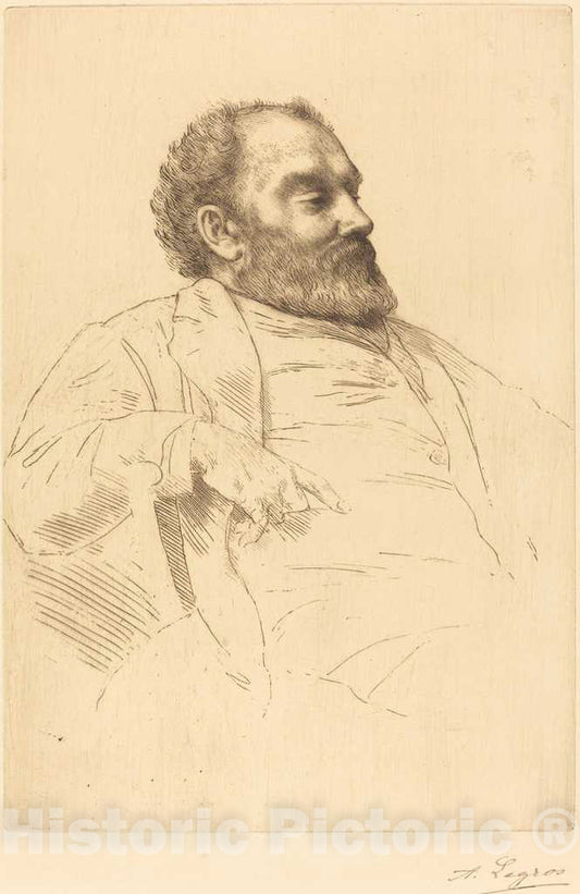 Art Print : Alphonse Legros, Val Prinsep, R.A - Vintage Wall Art
