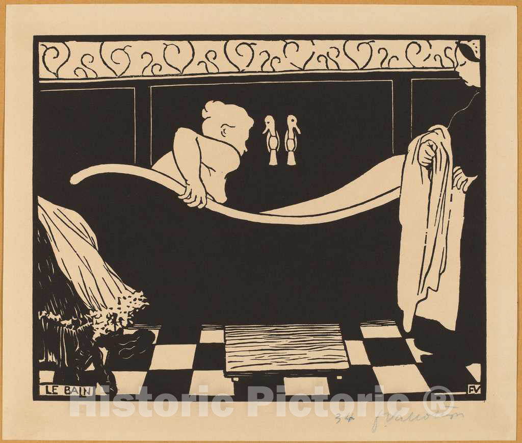 Art Print : FÃ©lix Vallotton, Le Bain (The Bath), 1894 - Vintage Wall Art