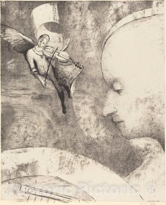 Art Print : Odilon Redon, L'Art Celeste (The Celestial Art), 1894 - Vintage Wall Art