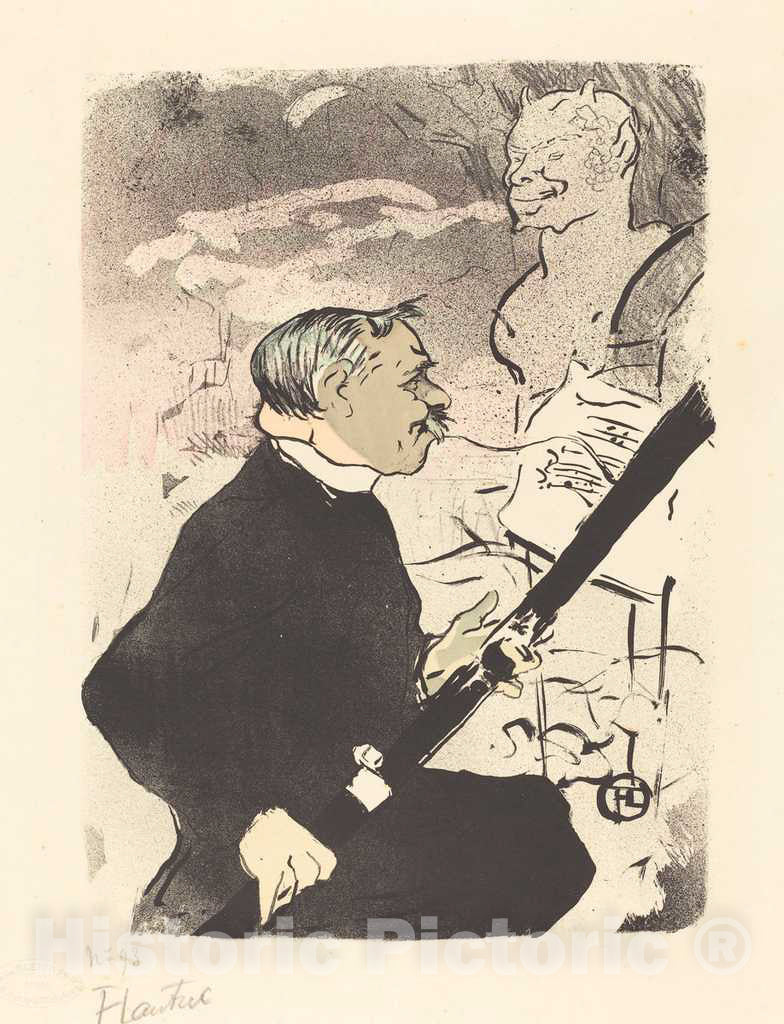 Art Print : Henri de Toulouse-Lautrec, for You (Pour TOI!.), 1893 - Vintage Wall Art
