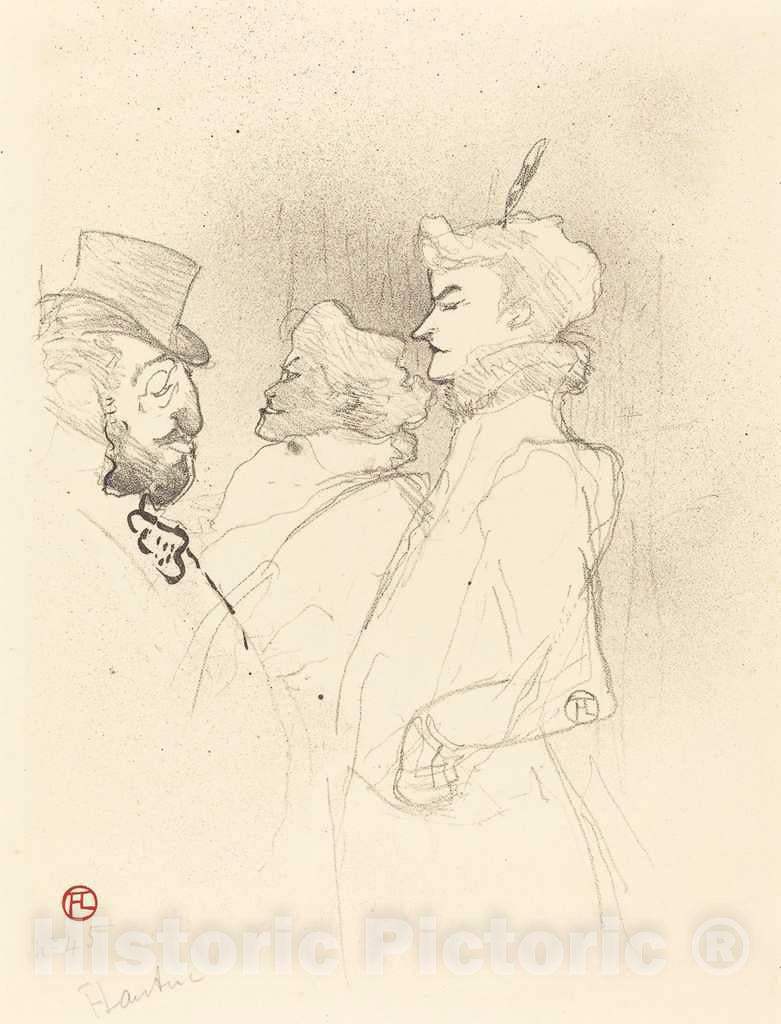 Art Print : Henri de Toulouse-Lautrec, Why Not?.Once is Not a Habit (Pourquoi pas?.Une fois N'est pas coutume), 1893 - Vintage Wall Art
