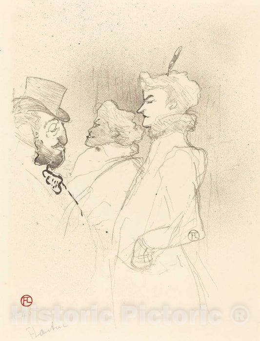 Art Print : Henri de Toulouse-Lautrec, Why Not?.Once is Not a Habit (Pourquoi pas?.Une fois N'est pas coutume), 1893 - Vintage Wall Art