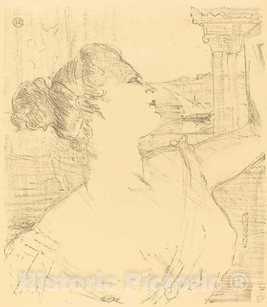 Art Print : Henri de Toulouse-Lautrec, Subra of The Opera? (Subra, de l'opÃ©ra?), 1896 - Vintage Wall Art