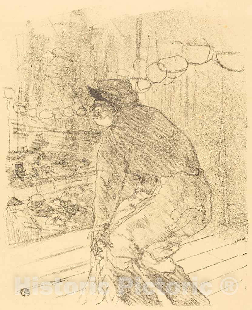 Art Print : Henri de Toulouse-Lautrec, Polin, 1896 - Vintage Wall Art
