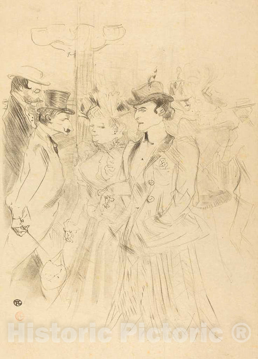 Art Print : Henri de Toulouse-Lautrec, Promenade (Promenoir), 1899 - Vintage Wall Art