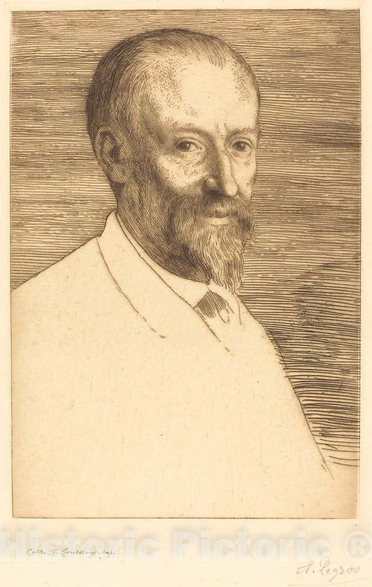 Art Print : Alphonse Legros, Auguste Poulet-Malassis, 2nd Plate - Vintage Wall Art