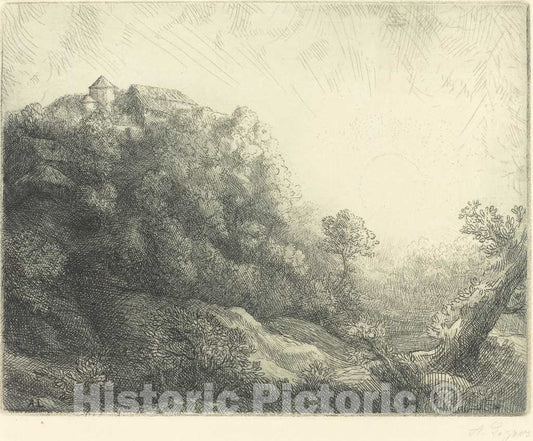 Art Print : Alphonse Legros, Sunrise (Lever du Soleil: L'automne) - Vintage Wall Art