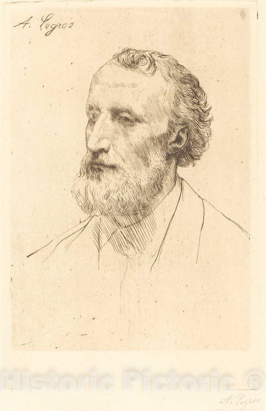 Art Print : Alphonse Legros, Jules Dalou, 1st Plate - Vintage Wall Art