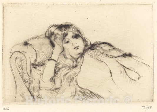 Art Print : Berthe Morisot, Rest, c.1889 - Vintage Wall Art