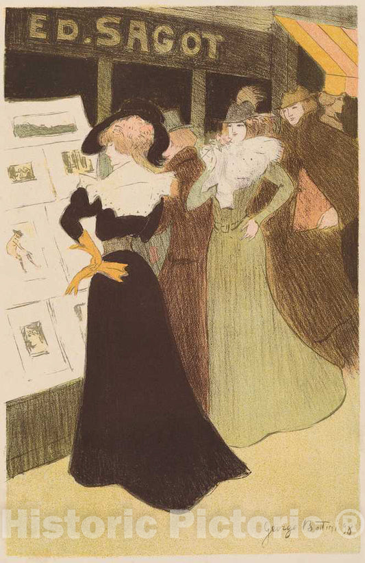 Art Print : Georges Bottini, The Sagot Address, 1898 - Vintage Wall Art