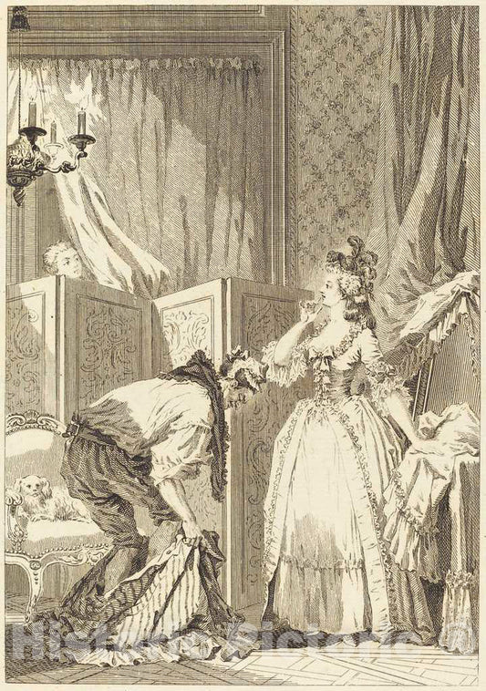 Art Print : Delignon and Duclos, Le cocu battu et Content - Vintage Wall Art