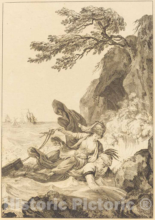Art Print : Tilliard After Monnet, La Fiancee du roi de Garbe: La Cassette - Vintage Wall Art