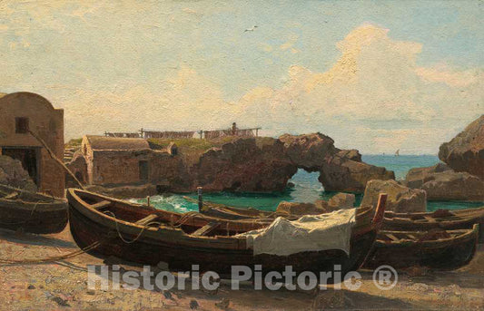 Art Print : Haseltine, Marina Piccola, Capri, c. 1858 - Vintage Wall Art