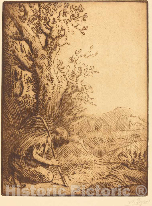 Art Print : Alphonse Legros, The Prodigal Son, 4th Plate (L'enfant prodigue) - Vintage Wall Art