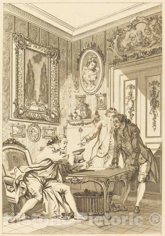 Art Print : Dupreel After Fragonard, La Coupe enchantee - Vintage Wall Art