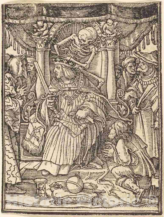 Art Print : Hans Holbein The Younger, Emperor - Vintage Wall Art
