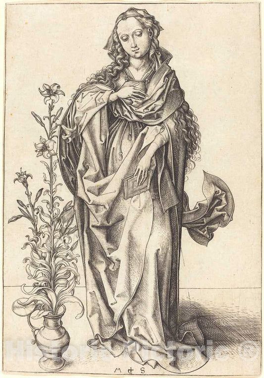 Art Print : Martin Schongauer, The Madonna, c.1491 - Vintage Wall Art