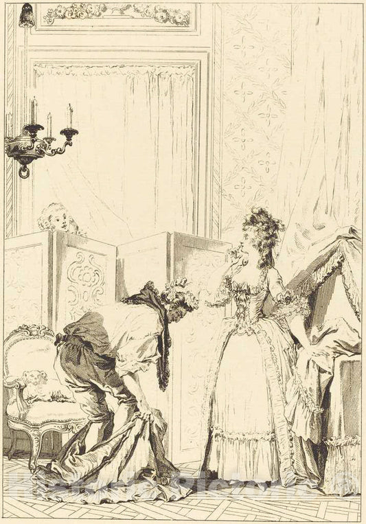 Art Print : Delignon and Duclos, Le cocu battu et Content - Vintage Wall Art