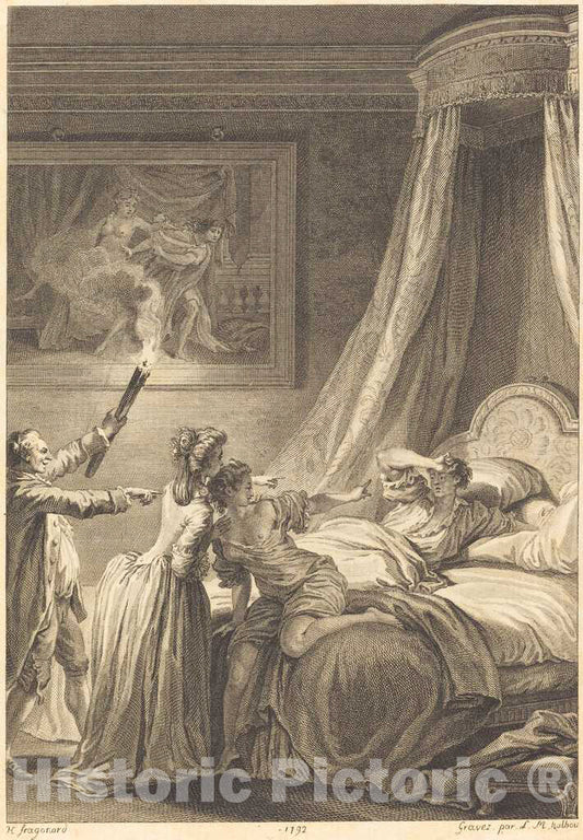 Art Print : Halbou and Duclos, Le Gascon puni - Vintage Wall Art
