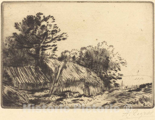 Art Print : Alphonse Legros, Rustic Scene (Scene Rustique) - Vintage Wall Art