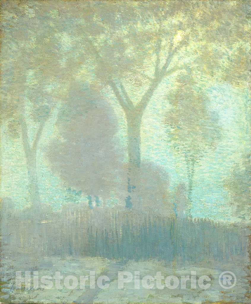 Art Print : Julian Alden Weir, Moonlight, c. 1905 - Vintage Wall Art