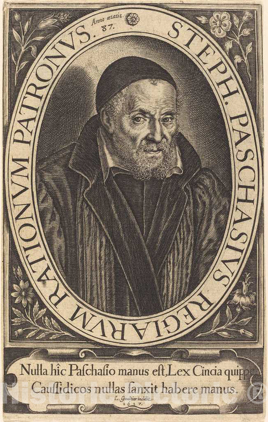 Art Print : LÃ©onard Gaultier, Stephanus Paschinus, 1617 - Vintage Wall Art