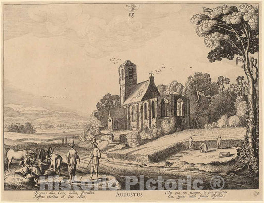 Art Print : Jan Van de Velde II, August - Vintage Wall Art