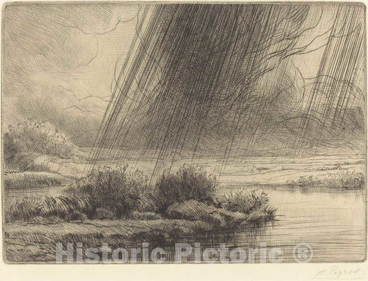 Art Print : Alphonse Legros, Storm (Un Orage) - Vintage Wall Art