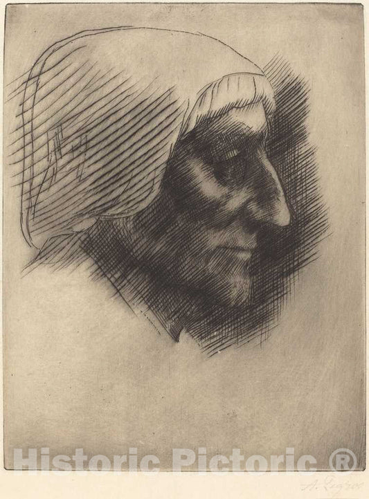 Art Print : Alphonse Legros, Antique Dealer B - Vintage Wall Art