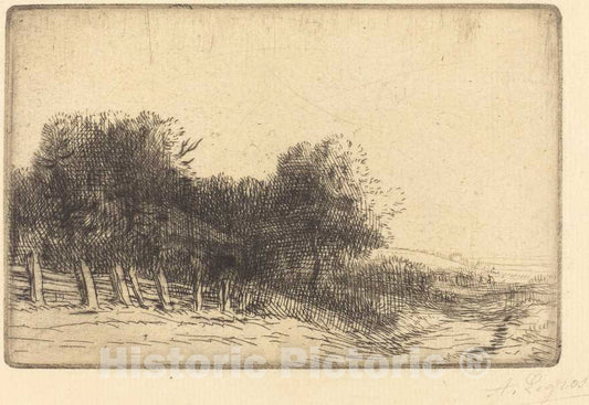 Art Print : Alphonse Legros, Landscape (Un paysage) - Vintage Wall Art