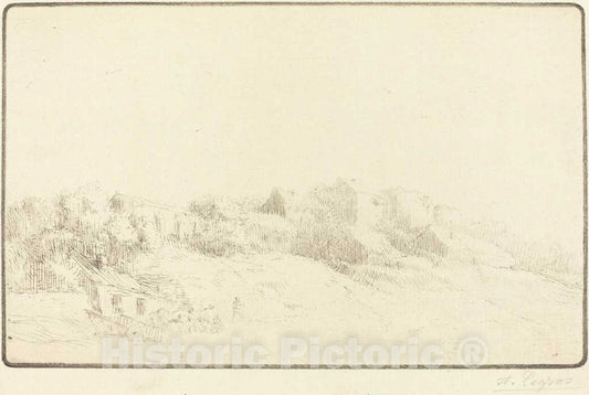 Art Print : Alphonse Legros, Saint Maurice in Bourgogne (Saint Maurice en Bourgogne) - Vintage Wall Art