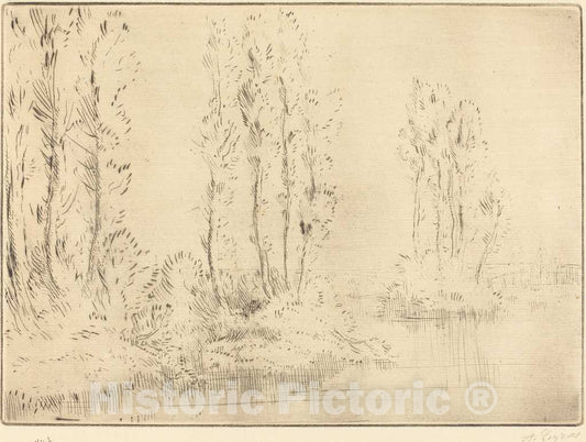Art Print : Alphonse Legros, Landscape (Paysage) - Vintage Wall Art