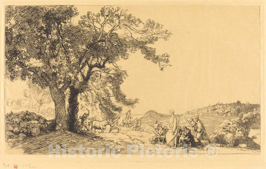 Art Print : Auguste LepÃ¨re, Le Christ au Matin de rameaux, 1918 - Vintage Wall Art