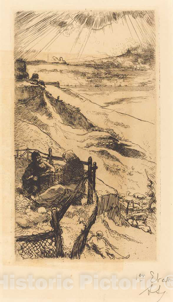 Art Print : Auguste LepÃ¨re, American Quarries, Near Paris (Carrieres d'Amerique, pres Paris), 1898 - Vintage Wall Art