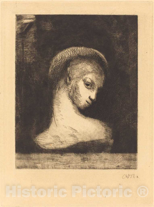 Art Print : Odilon Redon, Perversite (Perversity), 1891 - Vintage Wall Art
