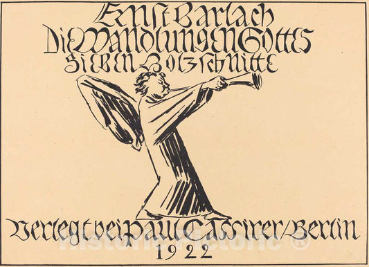 Art Print : Ernst Barlach, Title Page, 1920 - Vintage Wall Art