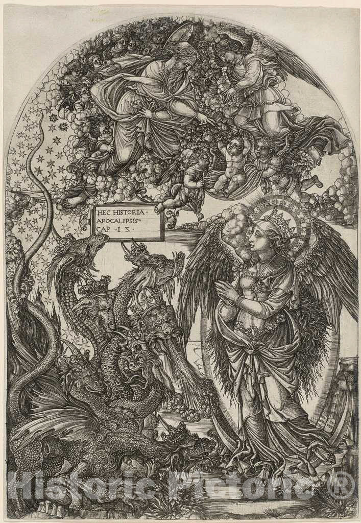 Art Print : Jean Duvet, The Woman Clothed with The Sun, c.1551 - Vintage Wall Art