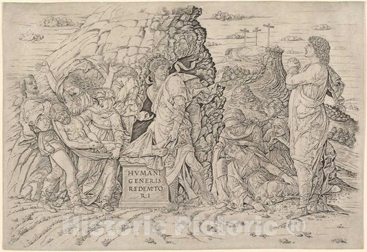 Art Print : Mantegna, The Entombment, c.1468 - Vintage Wall Art