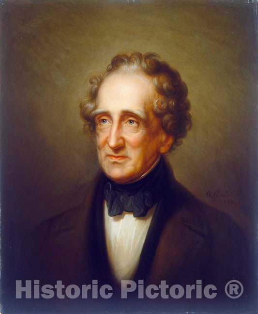 Art Print : Rembrandt Peale, Thomas Sully, 1859 - Vintage Wall Art