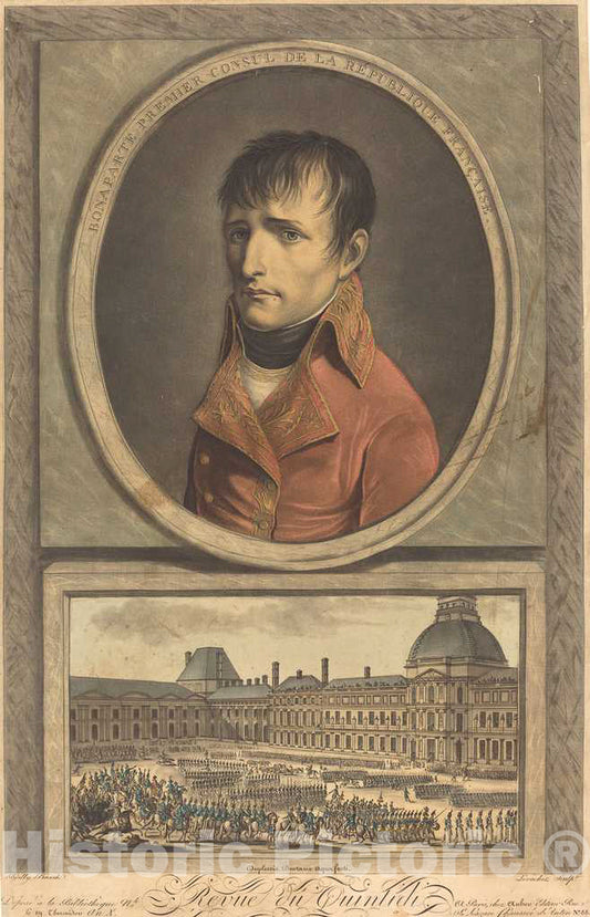 Art Print : Charles Francois Gabriel Levachez, Bonaparte Premier Consul de la Republique Francaise - Vintage Wall Art