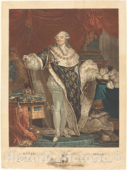 Art Print : Philibert-Louis Debucourt, Louis Seize, 1789 - Vintage Wall Art