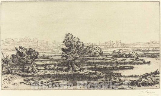 Art Print : Alphonse Legros, Peat-Bogs (Les Tourbieres) - Vintage Wall Art