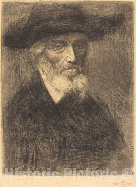 Art Print : Alphonse Legros, Thomas Carlyle - Vintage Wall Art