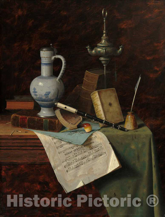Art Print : William Michael Harnett, My Gems, 1888 - Vintage Wall Art