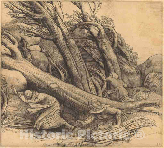 Art Print : Alphonse Legros, Tornado (Le Typhon) - Vintage Wall Art