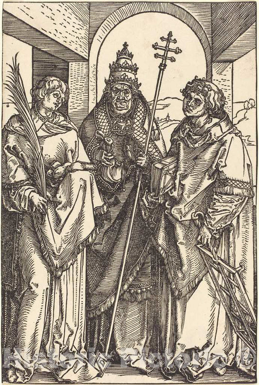 Art Print : Albrecht DÃ¼rer, Saints Stephen, Sixtus, and Lawrence, c.1505 - Vintage Wall Art