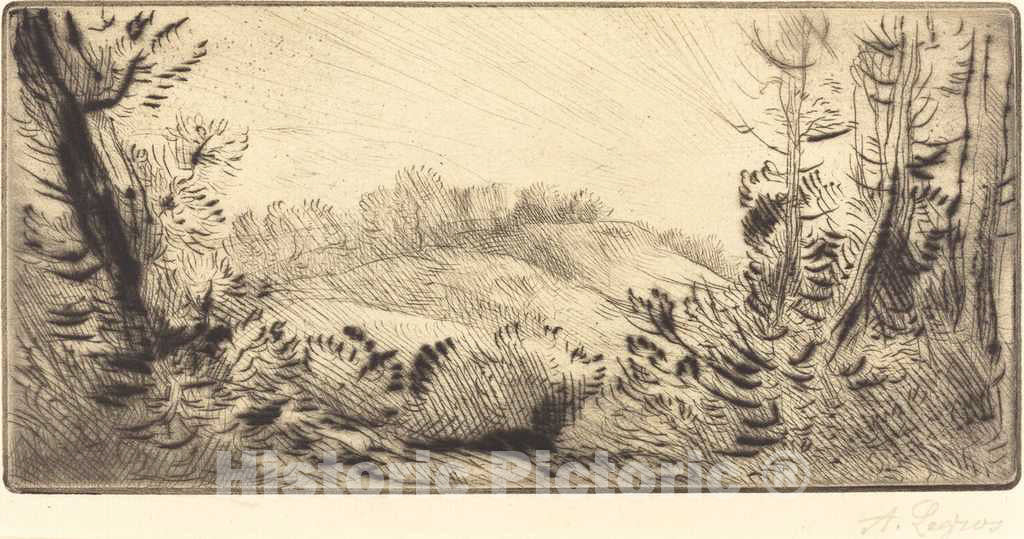 Art Print : Alphonse Legros, Small Hill (Le coteau) - Vintage Wall Art